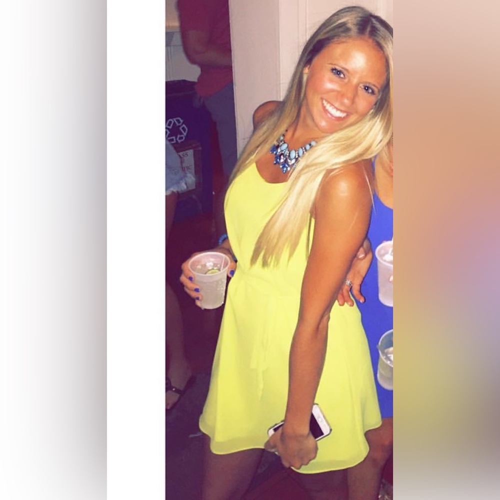 Naked Zebra neon yellow dress